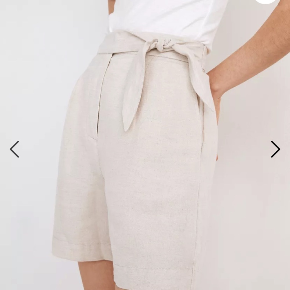 NWT Madewell Linen Blend Bermuda Shorts